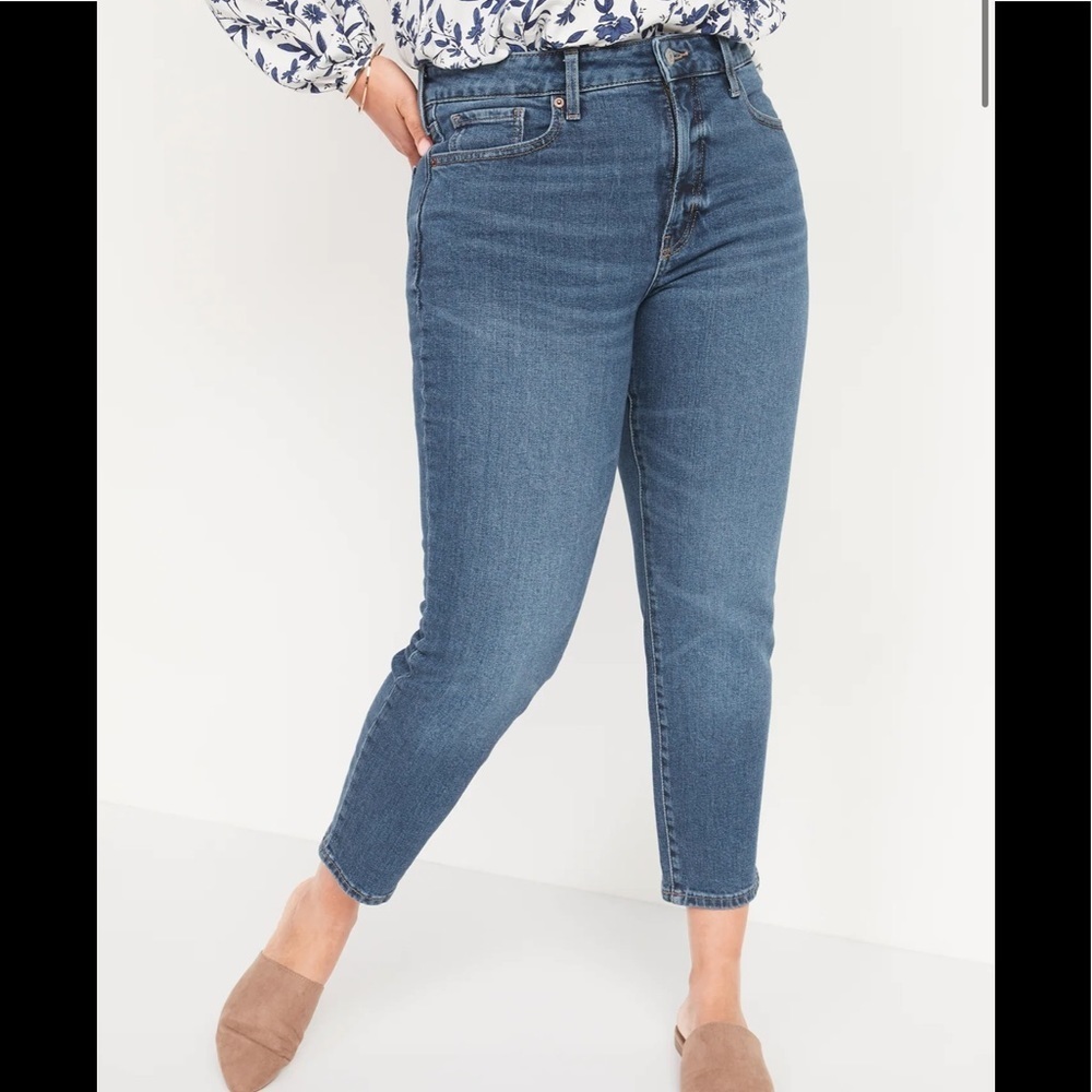 OLD NAVY O.G. Straight High Rise Secret-Slim Pockets Jeans Size 14 - Picture 2 of 12